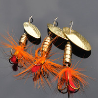 2pcs Spinner Spoon Lure 2.5g 4g 5.5g Rotating metal sequins bait treble Hooks Crankbait Hard Bait artificial Fishing Lure Tackle