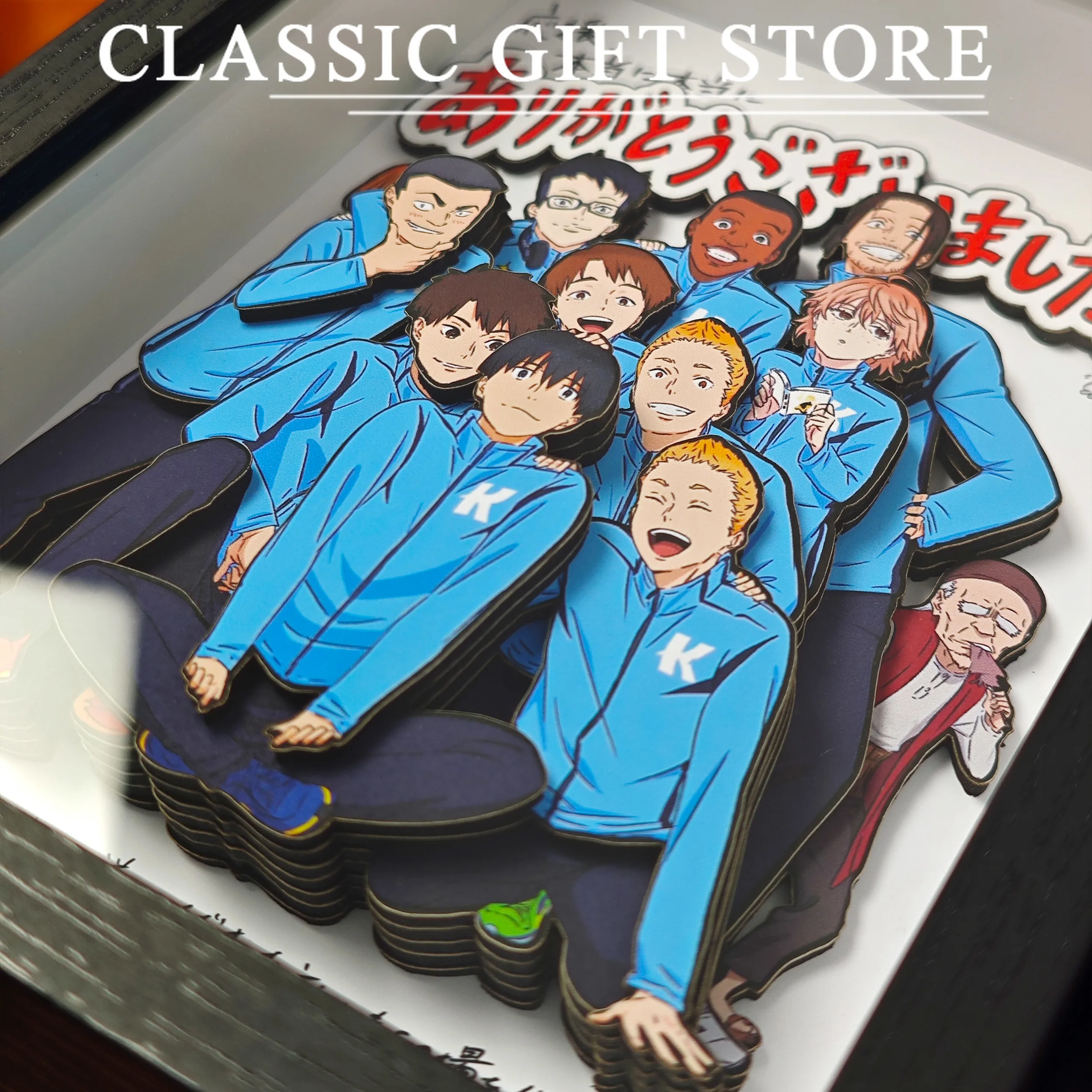 روايات أنيمي Kaze Ga Tsuyoku Fuiteiru ثلاثية الأبعاد اللوحة الزخرفية Kiyose Haiji الشكل اليدوية سطح المكتب إطار الصورة الزخرفية