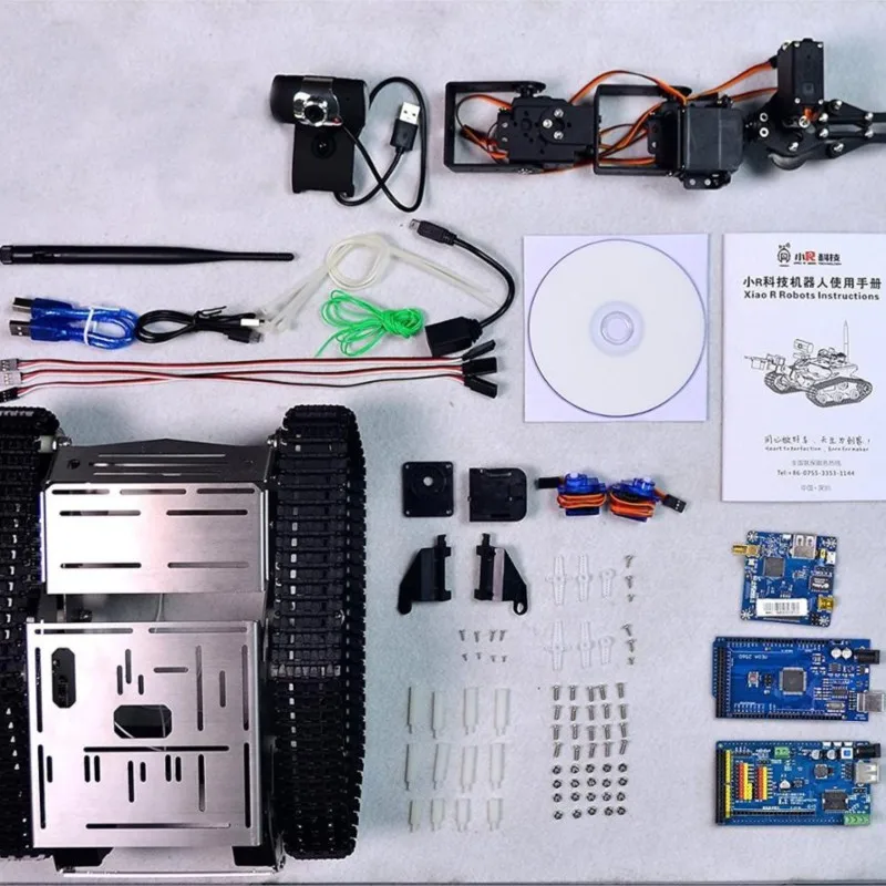 XiaoR Geek FPV Robot Tank Kit: Arduino-based smart car with HD camera for robotics learning