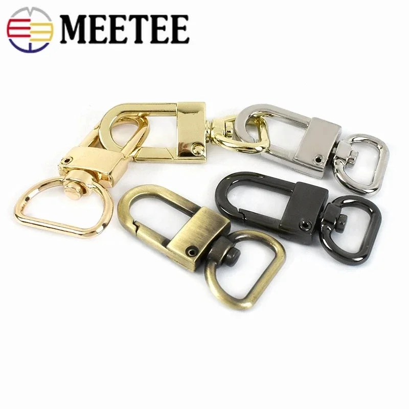 10Pcs 13/16/19mm Metal Lobster Buckles Key Chain Hook Bag Webbing Strap Buckle Swivel Clasp Hooks Hanger Hardware Accessories