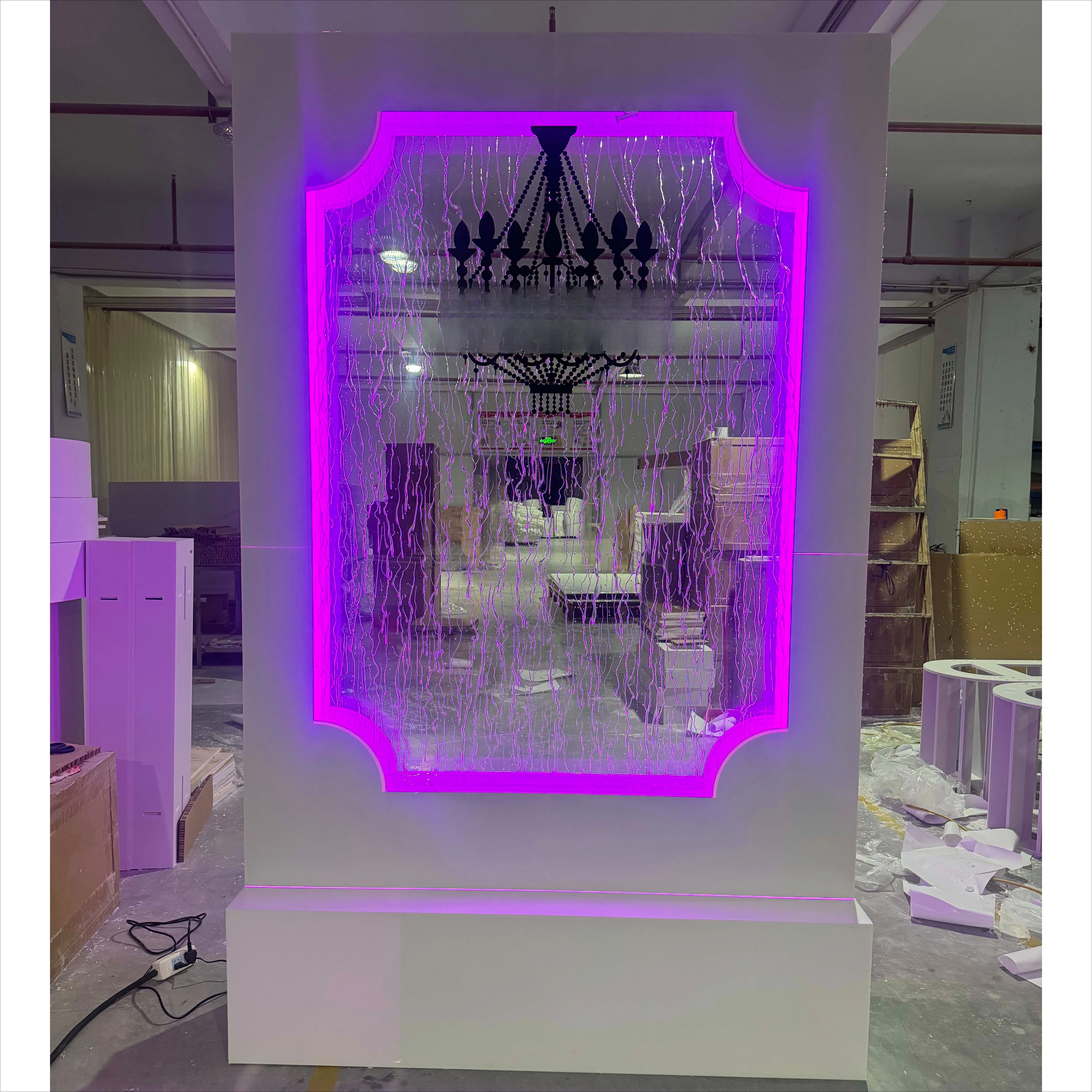 Wedding Supplies Acrylic Welcome White Rgb Light Waterfall Reception Decorative Background Wall Led Water Stick