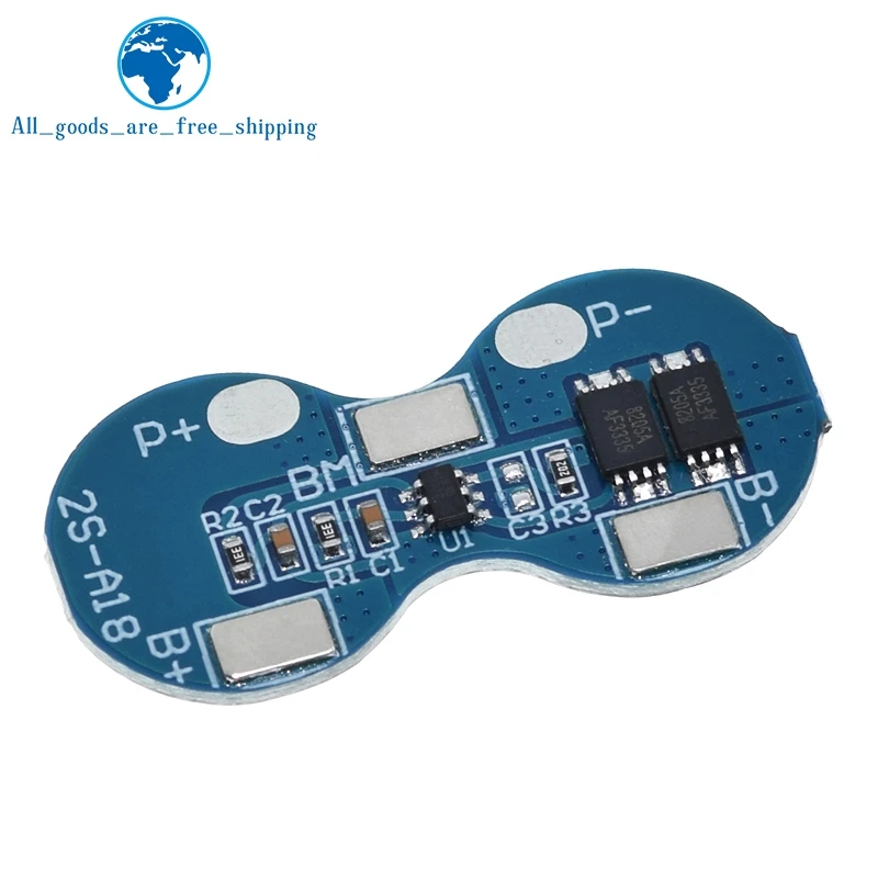 TZT 2S Li-ion 18650 Lithium Battery Charger Protection Board 7.4V Overcurrent Overcharge Overdischarge Protection 4A BMS image 2