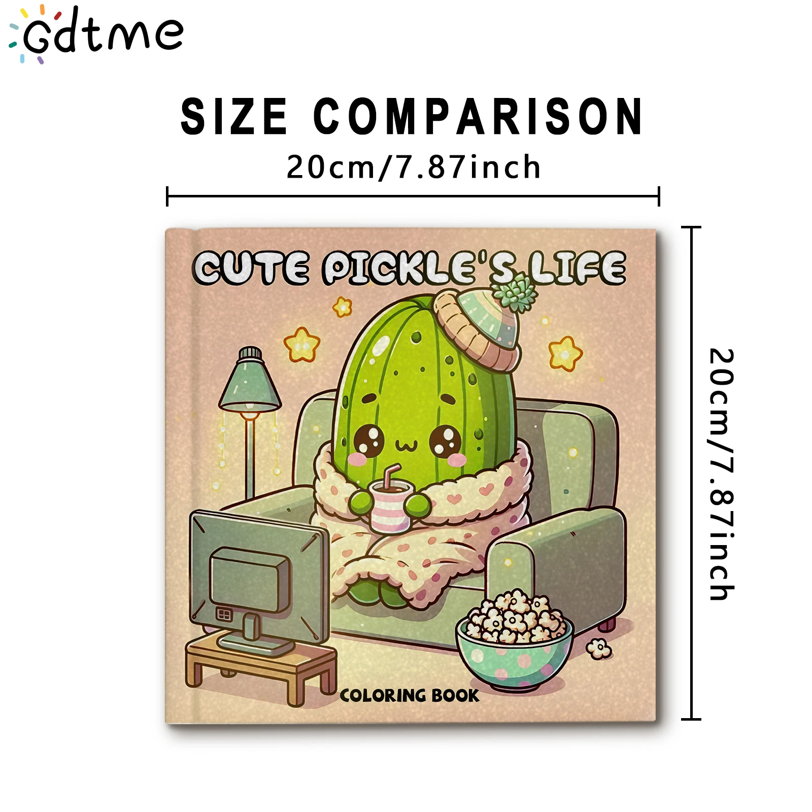 CUTE PICKLE'S LIFE Malbuch für Erwachsene und Jugendliche mit bezaubernden Charakteren und entzückenden Cartoon-Szenen, Bilderbuch ﻿ – Detail 2