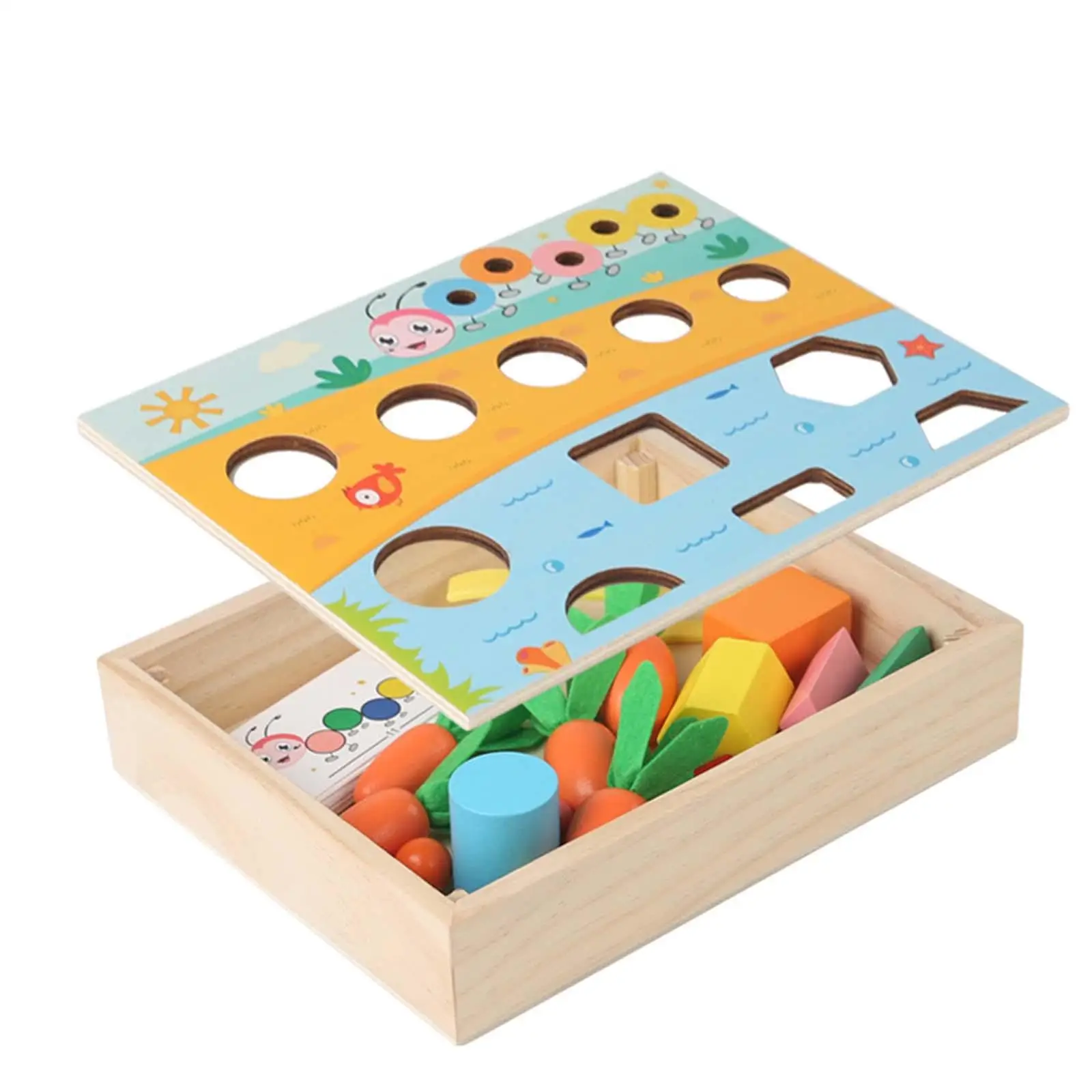 Jeu d'activité d'apprentissage précoce pour enfants, jouet Montessori, récolte de carottes, cadeaux de vacances, garçons, filles, enfants âgés de 2, 3, 4, 5 ans, 3 en 1