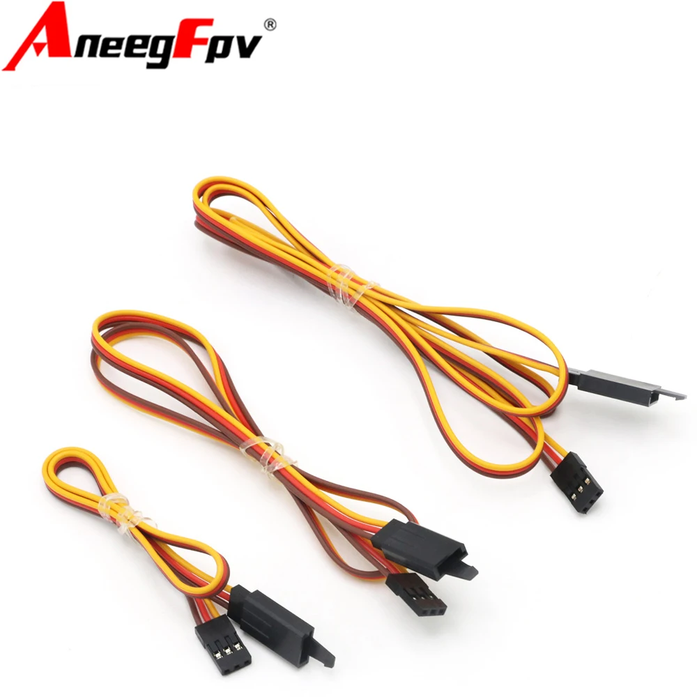 

10Pcs 1000/500/ 300 / 200/150 /100mm Anti-loose 60 core Servo Extension Lead Wire Cable For RC Futaba JR Male to Female