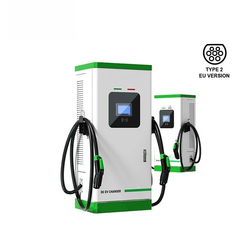 DC Fast Charger 120kW EV Charging Station CCS2 GBT Dual Connectors RFID LCD Screen Commercial Public Fast Charger Pile