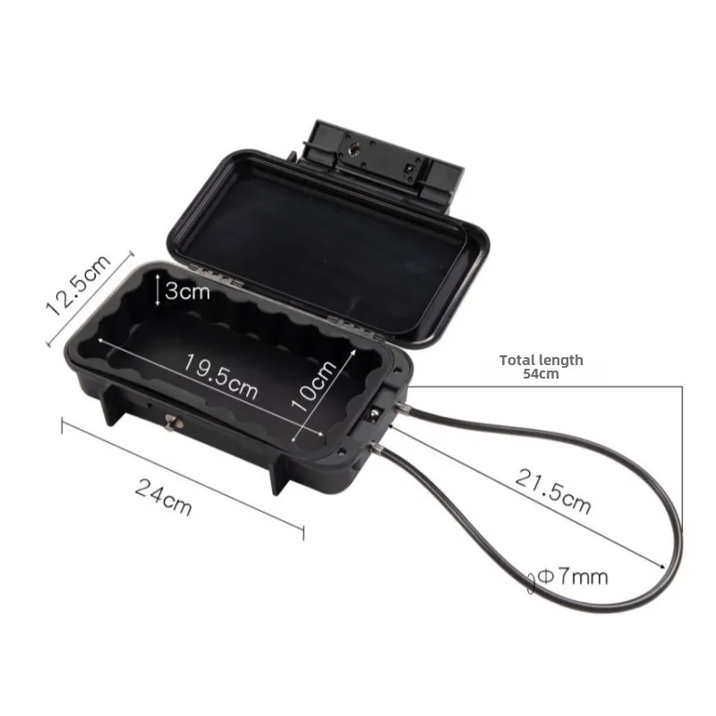 Outdoor PortableTravel Safe Box Large Capacity Security Lockbox Code Waterproof Key Lock Box with Removable Cable Handle