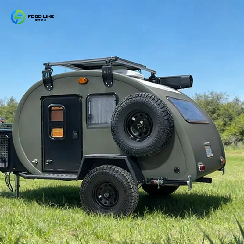 Customized 4X4 All Terrain Teardrop Trailer Rich Storage Space Self Sufficient Layout For Wilderness Camping