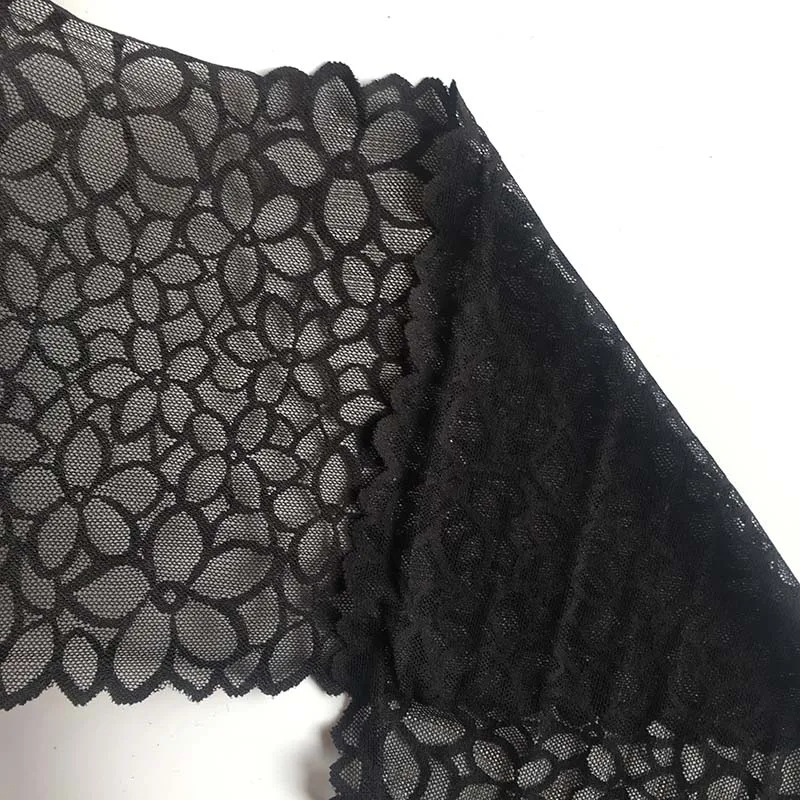 2meters Black Elastic Stretch Lace Trim For Lingerie Sewing Craft DIY Apparel Fabric Lace Garment Accessory