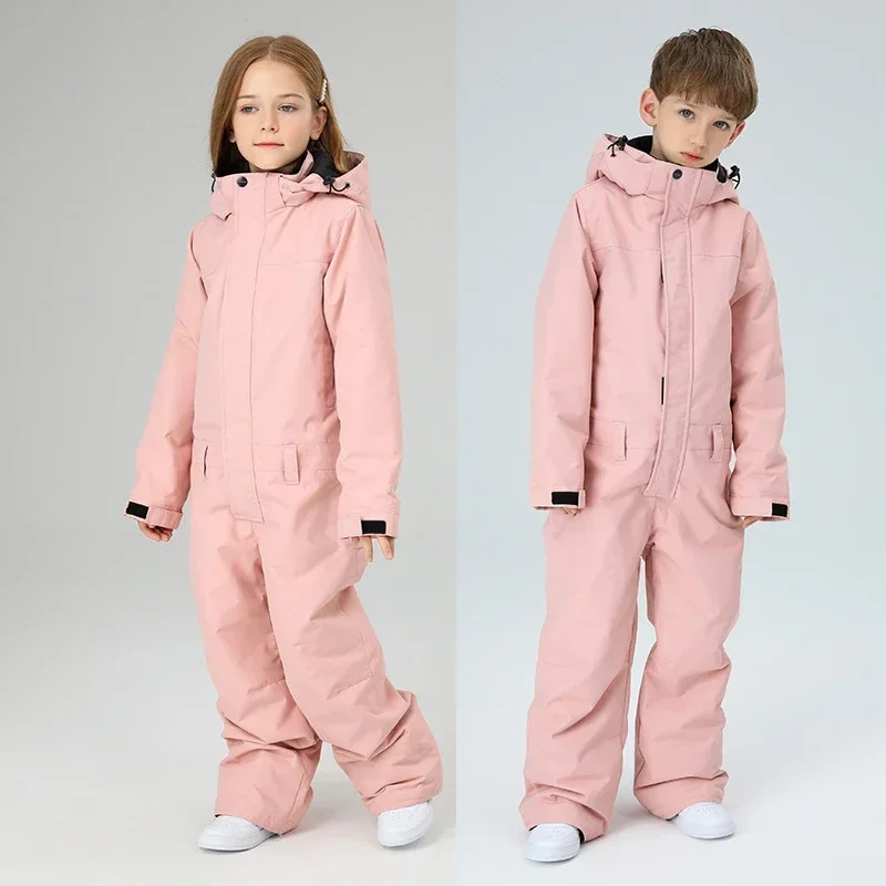 Winter Children Ski Suit 2025 Boy Girl Kid Windproof Waterproof Cotton Thickening Warm Outdoor Sport Skiing Snowboarding Clothes