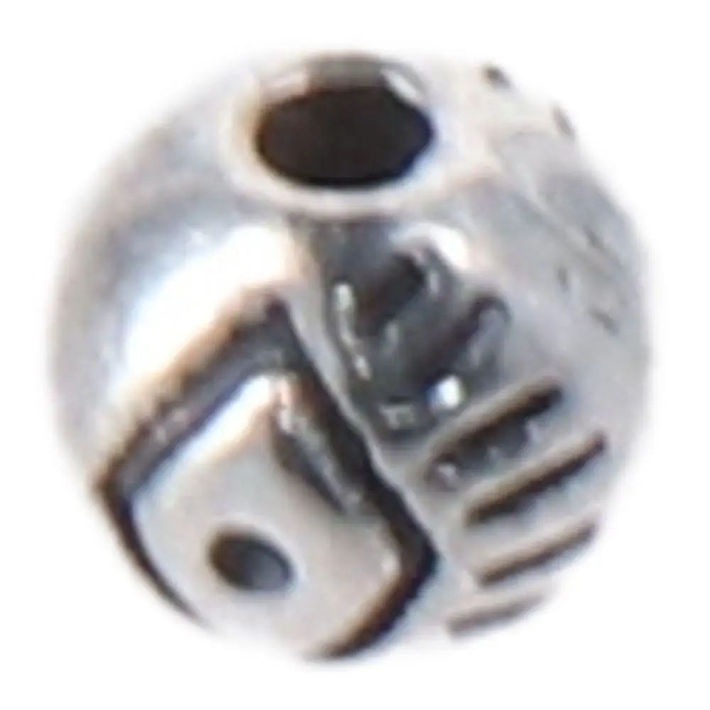 Bola redonda de plata, cuentas de aleación, espaciador, accesorios de joyería, 6mm