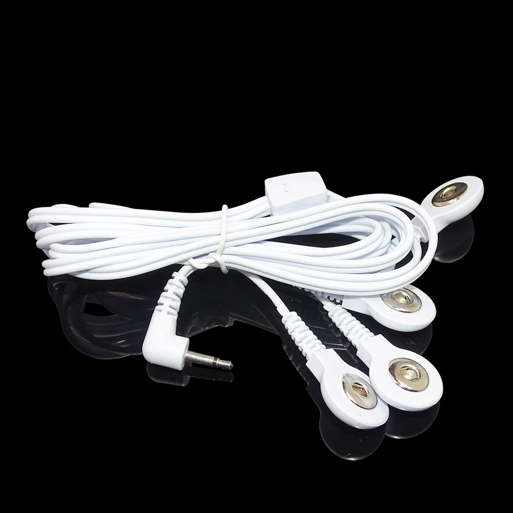 Electrode Cable Tens Conductive Line 2/4 Ways Wire for Electrode Pads Gloves Digital Tens Massage Machine Body Meridian Therapy