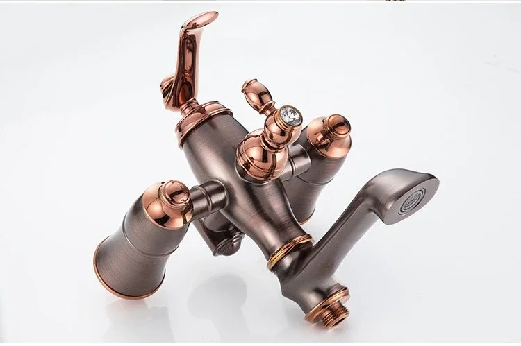 

Rose Gold Brown Bronze Shower Shower, European Retro American Shower