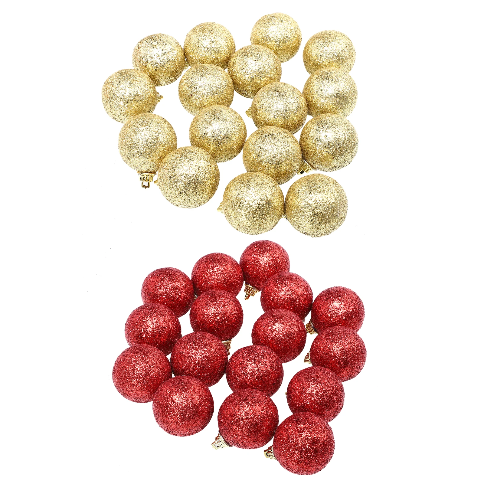 

32pcs Christmas Balls Red Gold Glitter naments for Tree Decor Lightweight Holiday Supplies Xmas Pendants Home Decoration