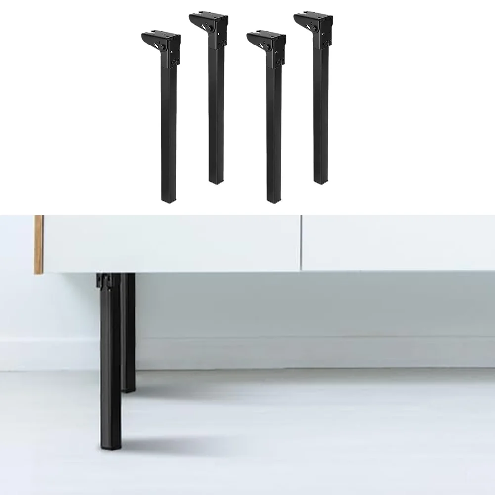 4pcs Folding Table Legs Iron Square Tube 90 Degree Bracket Support For Furniture Picnic Craft Desk Stand Hardware Accessories