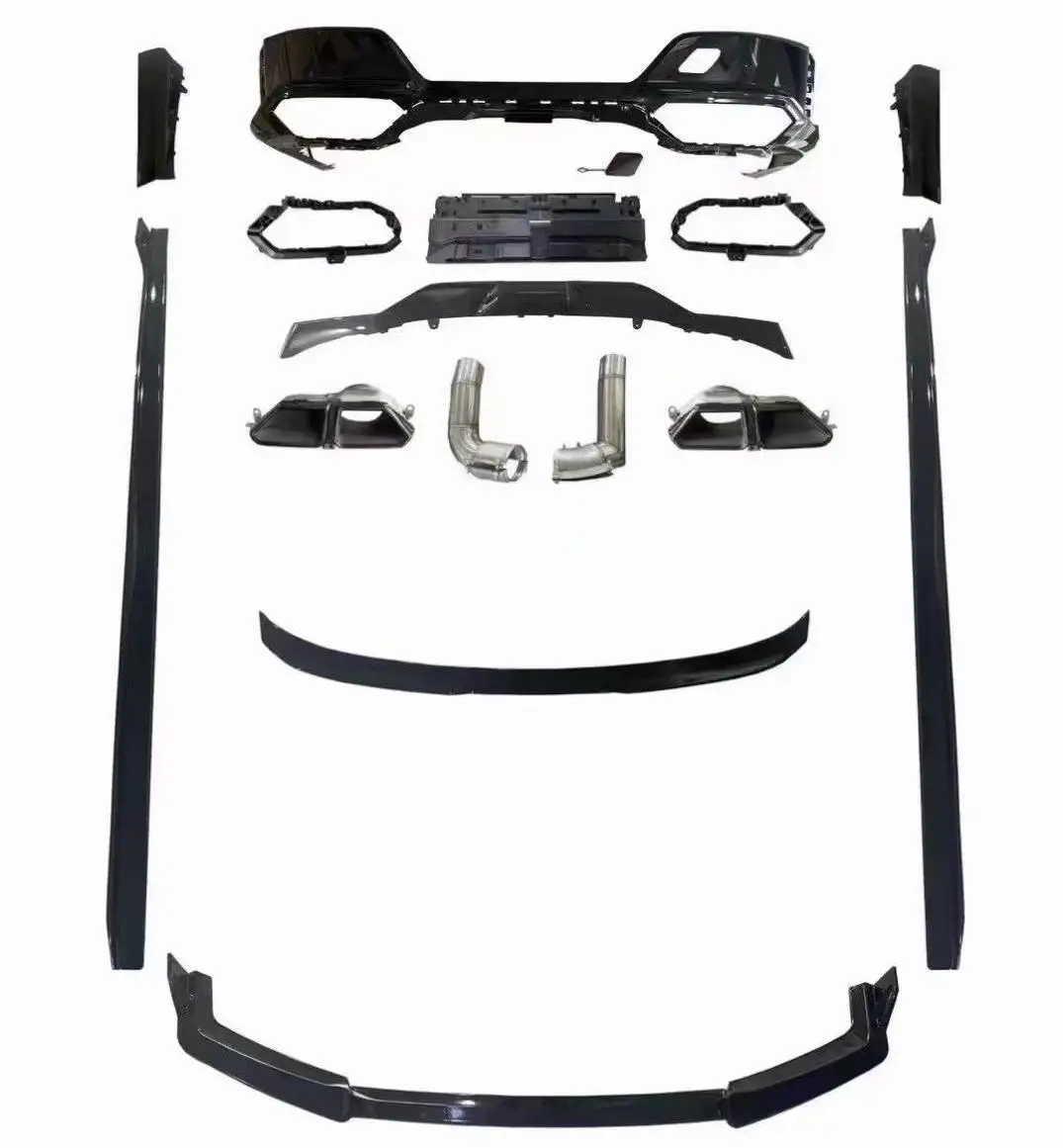 

STLF Economical Body Kit Gloss Black PP Material Look M760 Black Knight Aero Kit for BMWs 7 Series G70 2023y+