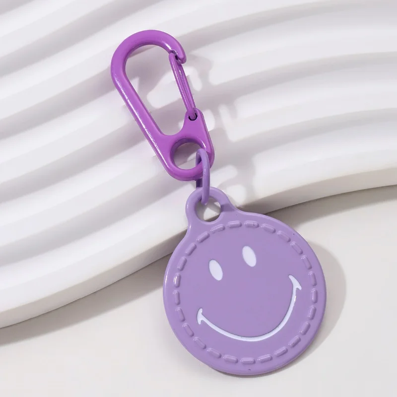 Classic Colorful Smile Face Enamel Keychain Lovely Key Ring For Women Men Good Gift Bag Decoration Handmade Jewelry Set