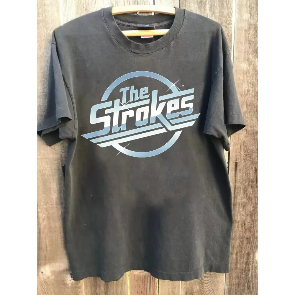 2026 New Y2K Street Style The Strokes Band Music Festival Graphic Tee Unisex Cotton Summer Short Sleeve Rock Fan Casual T-Shirt