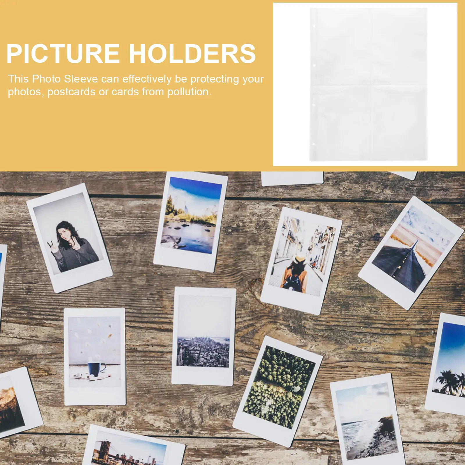 

60Pcs A4 Transparent Photo Album Pages Clear Plastic Photo Sleeves for Magazines Postcards Photos Posters Newsletters 4-Ring