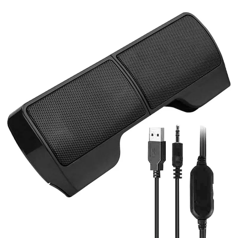 Portable Mini USB Stereo Speaker Notebook Laptop Computer PC Screen Clip-on Music Player Multimedia Soundbar PC Laptop Speaker