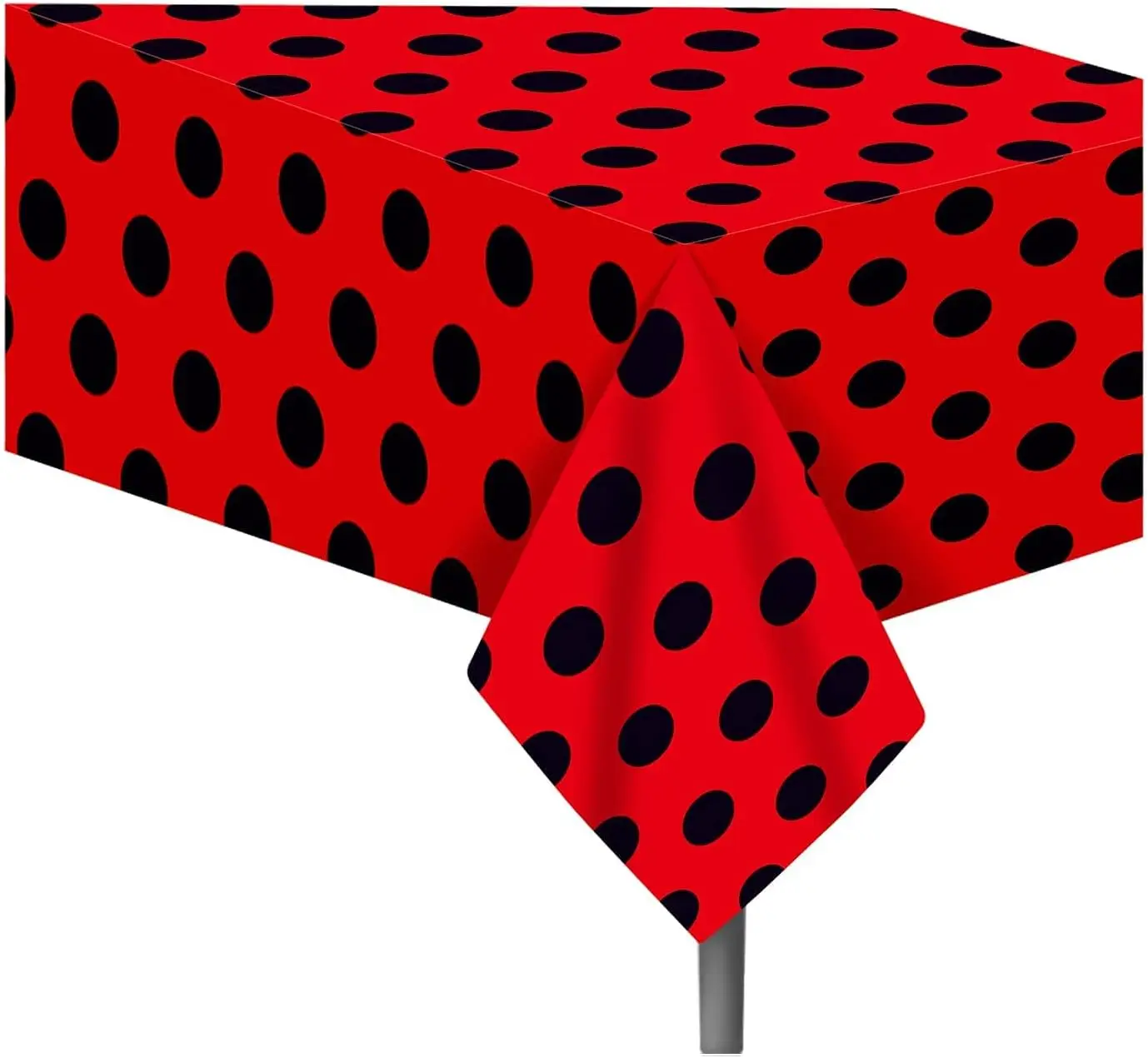 Ladybug Tablecover Party Pack Red Black Polka Dots Tablecloth 54 x 87 Inch Ladybug Party Western Themed Party Birthday Party