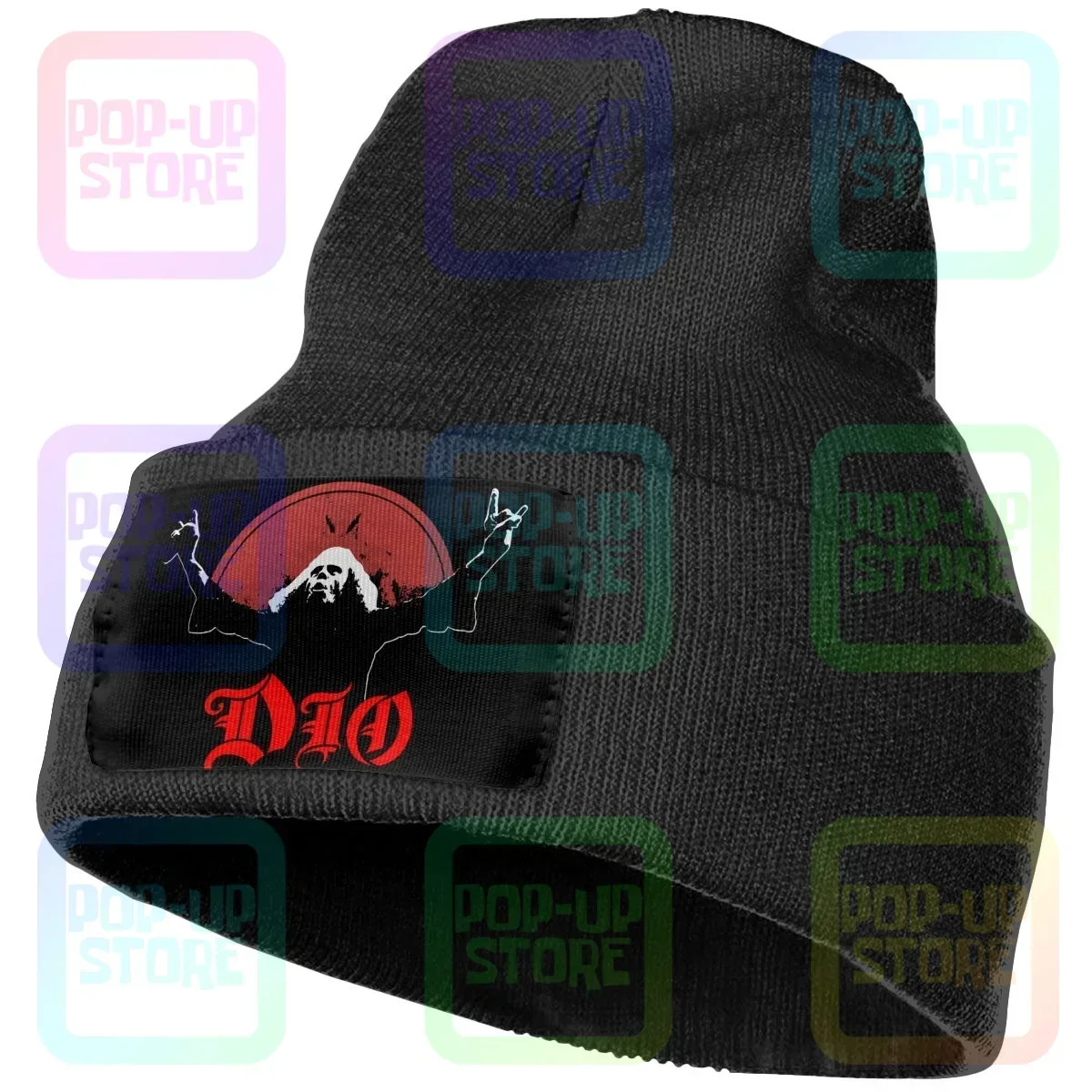 Ronnie James Dio Rock Band Haven & Hell Black Sabath Knitted Beanie Hat Beanies Cap Retro Splicing Streetwear