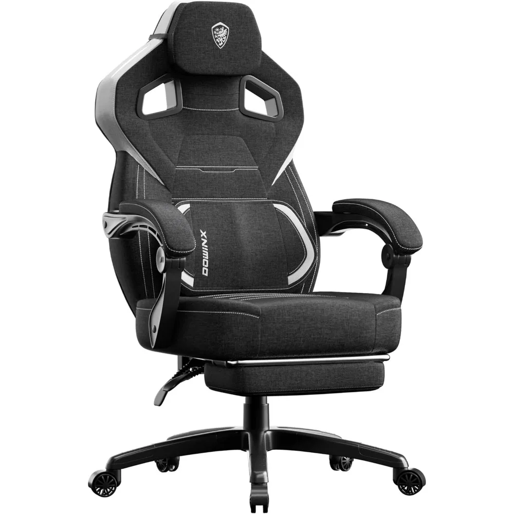 

Fabric Gaming Chair with Footrest, Big and Tall Ergonomic Gamer Chair with Lumbar Support, Wide Back Computer Chair for H