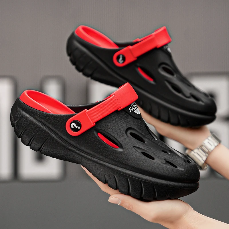 Spring Summer Men's Outdoor Sandals Breathable EVA Clogs Slippers Beach Soft Slides Mens Casual Garden Shoes Male Beach Slippers