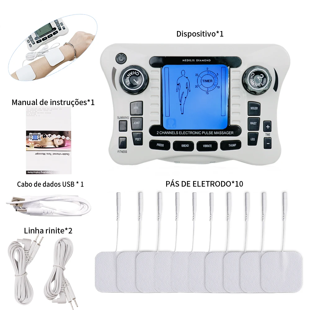 

Электростимулятор Tens Unit RelaxMassager EMS Стимулятор нервов и мышц Акупунктура Низкочастотный физиотерапевтический аппарат сжигатель жира