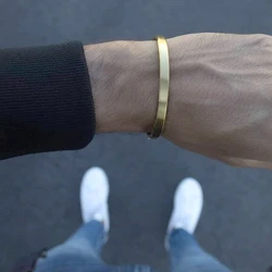 Stainless Steel Bracelet Cuff Bracelets Bangles Men Bracelets Opening Bangles Geometric Simple Designs Jewelry