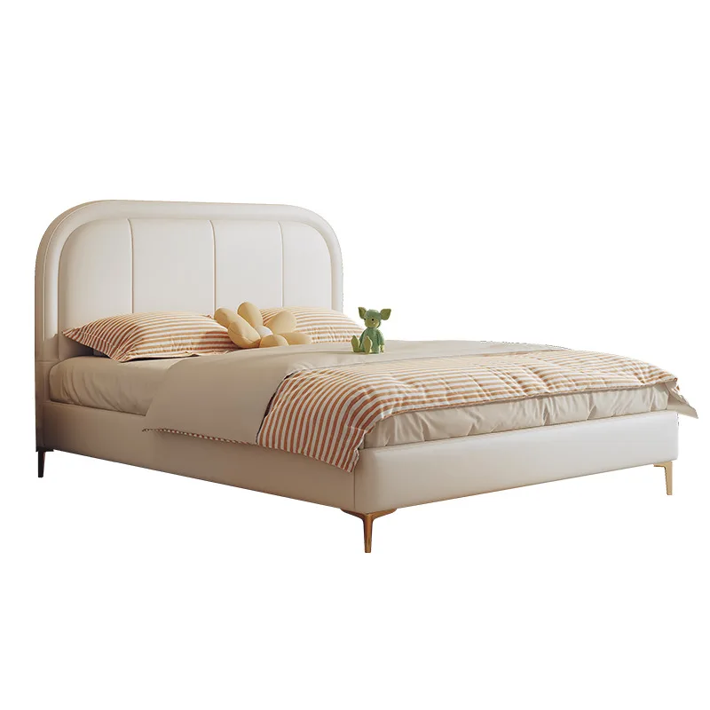 

Cream wind children's bed Modern simple boy boy single bed Light luxury leather art 1.2m girl princess bed