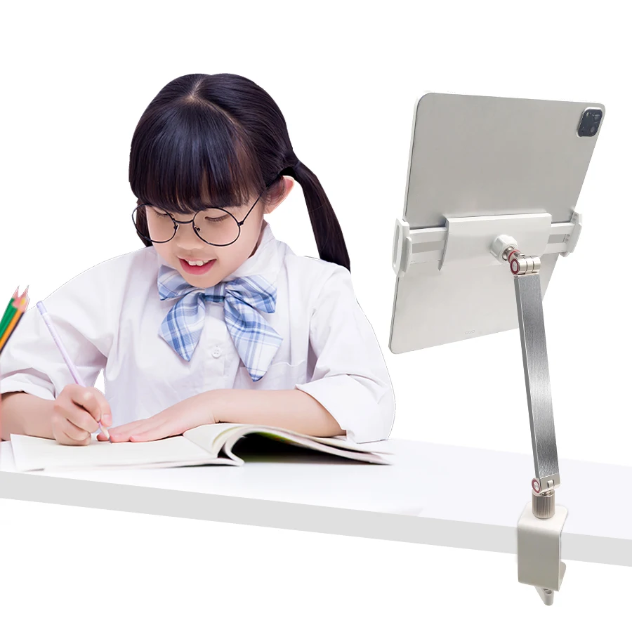 

360 Degree Long Arm Portable Tablet PC Mount Phone Mobile Tablet Holder With Bracket for Bed and Desktop Use