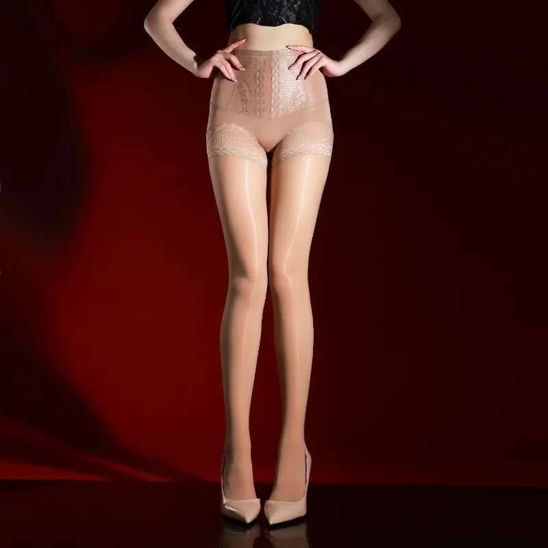 Women Sexy Stockings High Waist Corset Hip Lift Lace False Panties Safety Pants Thin Ice Silk Seamless Transparent Pantyhose view 5
