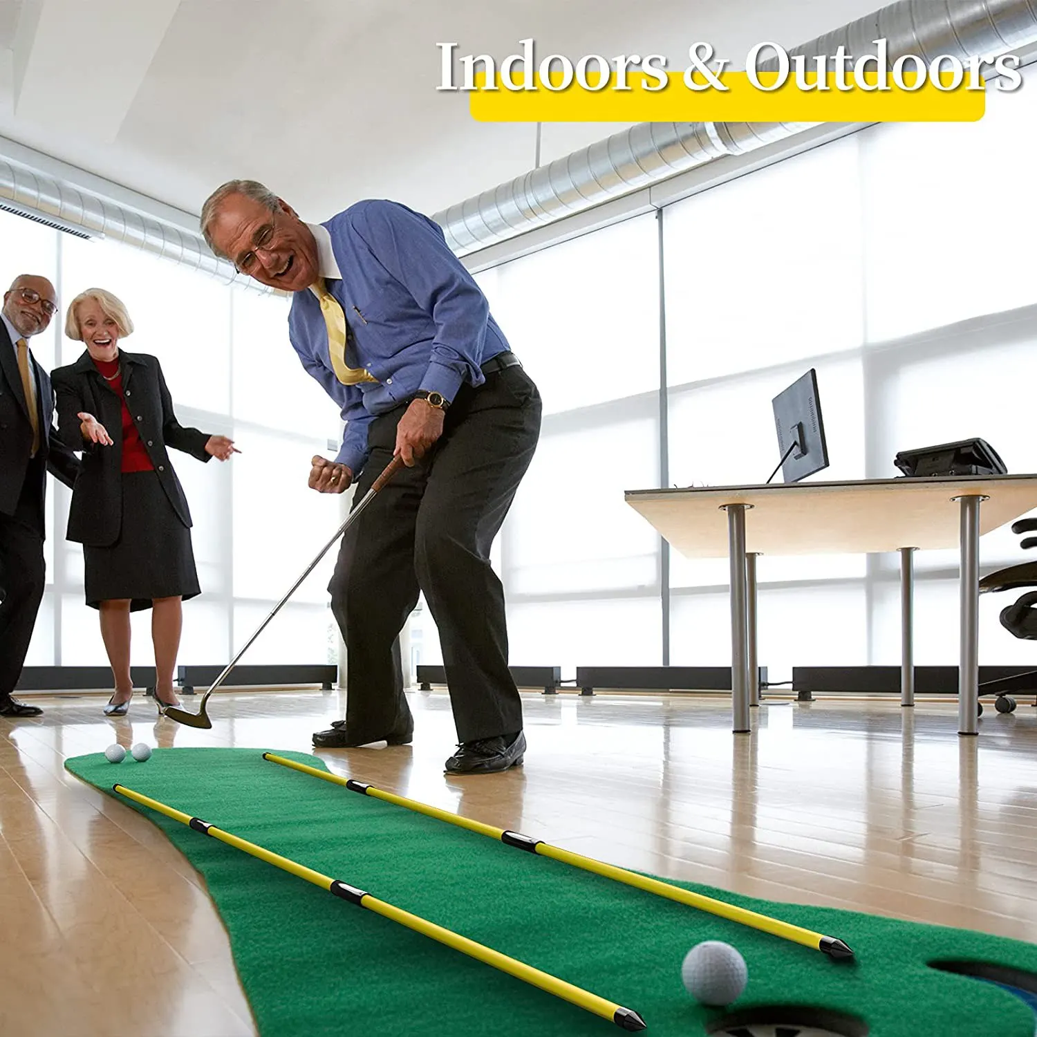 แท่งฝึกการตั้งศูนย์กอล์ฟแบบพับได้, แท่งช่วยฝึก2แพ็ค3ตอน48นิ้วสำหรับฝึกอุปกรณ์ฝึกวงสวิงกอล์ฟ