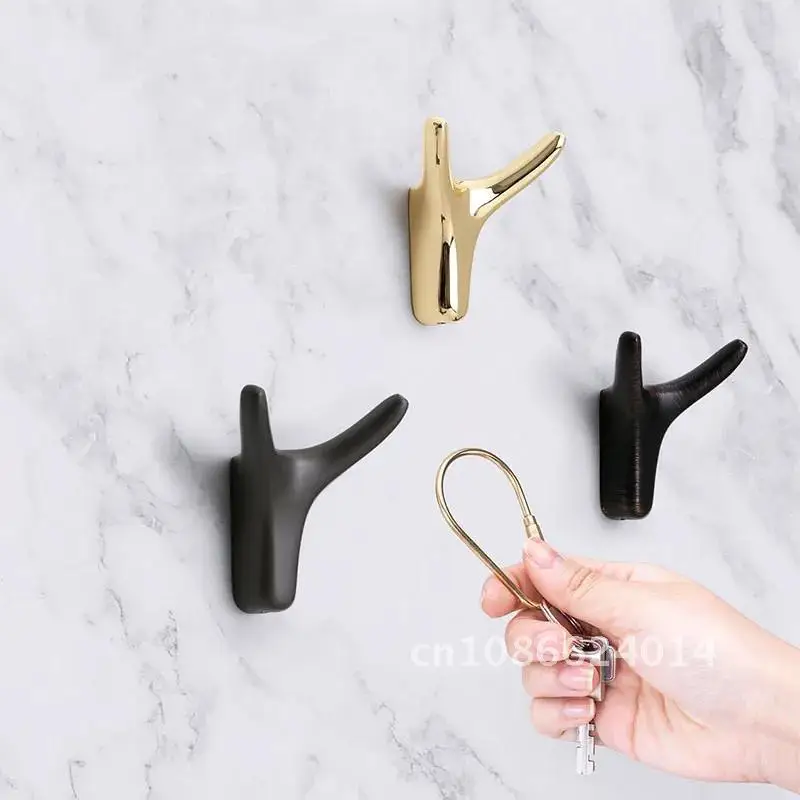 Bathroom Kitchen Coat Robe Towel Hook Hanger Zinc Black Small Hook Hardware Gold Wall Hooks