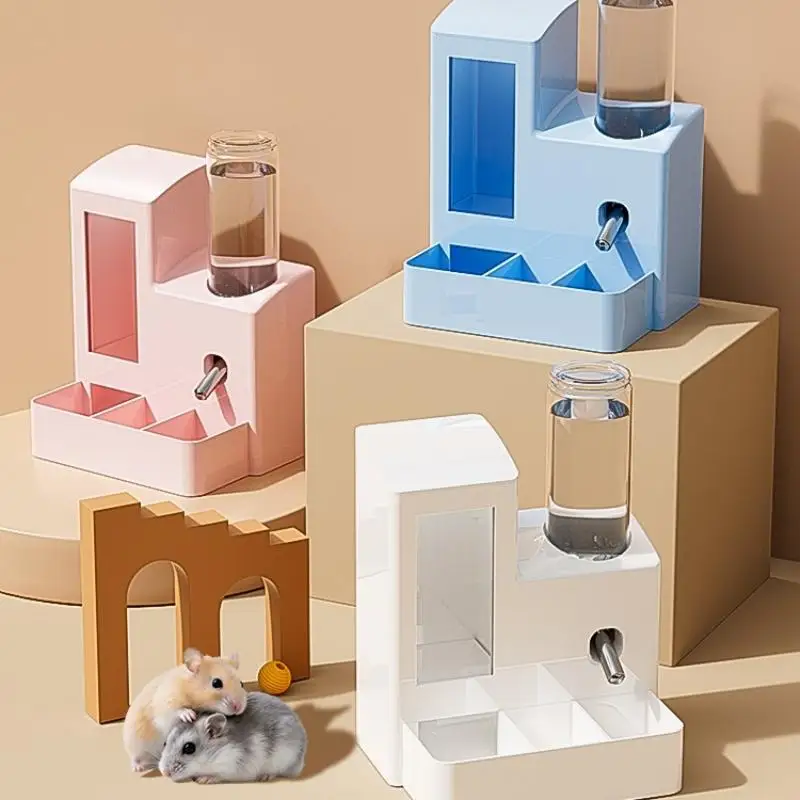 【E】2-in-1 automatischer Hamster-Wasserspender, multifunktionaler Trink- und Futterbehälter für kleine Haustiere – Detail 2