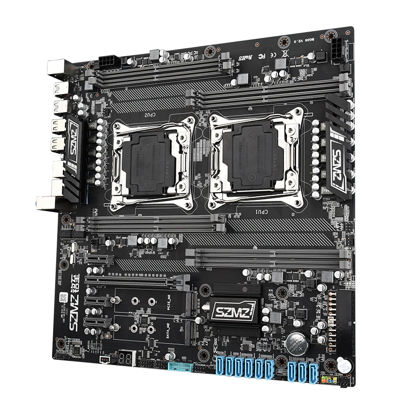 ジン Szmz x99 dual z8 conjunto de placa-mãe com cpu e5 2695 v3 e 4*16g