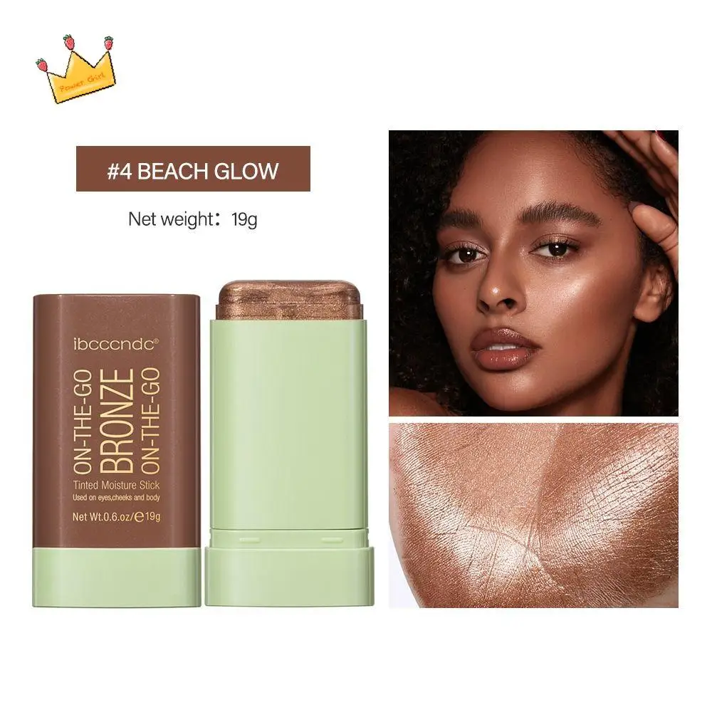 

Fashion Face Brightening High Gloss Stick Blush Waterproof Grooming Stick Set Face Bronzer Brighten Highlight Powder Suit Women