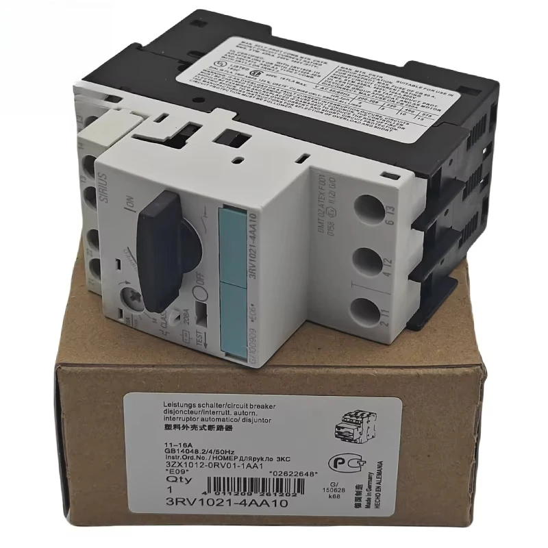 

New Original 3RV1021-4AA10 Circuit Breaker Size S0 For Motor Protection CLASS 10 A-release 11...16 A Short-circuit Release 208 A
