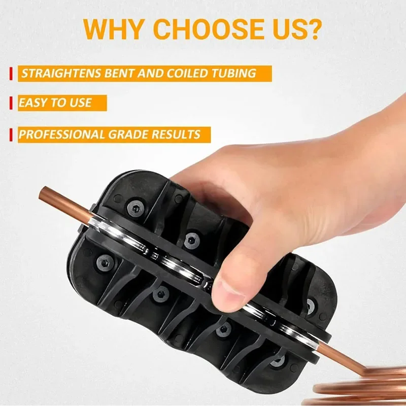 Handheld Tubing Straightener Metal Handheld Pipe Straightening Tool Black Universal Tube Straightening Tool for Bent Tubing