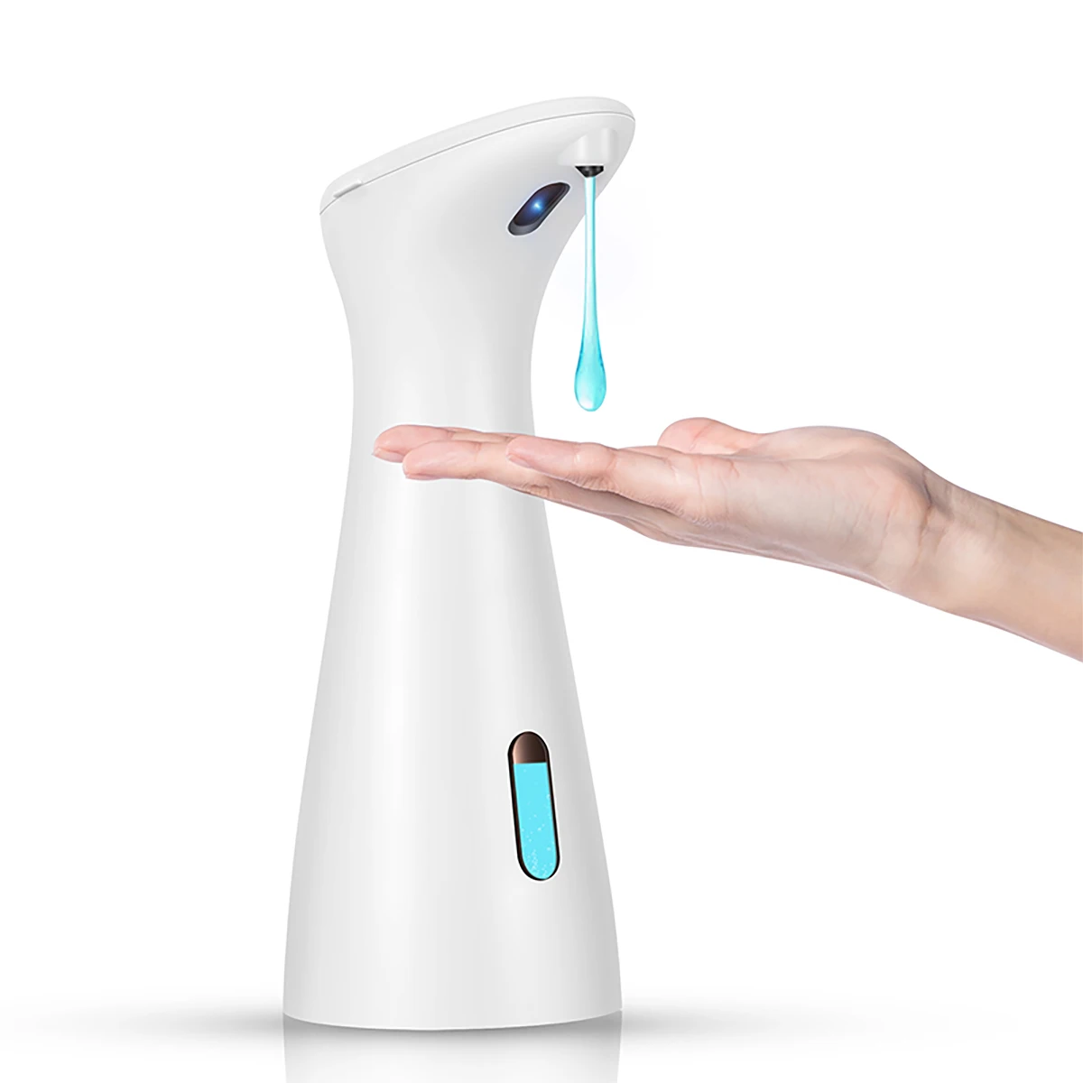 1 Automatic Soap Dispenser, 200Ml/6.76Oz Touchless Soap Dispenser, Battery Rechargeable (Requires 4 Aaa Batteries, Need to Be Purchased Separately), with Waterproof Base, Suitable for Kitchens, Bathrooms, Hotels, Etc., Can Also Be Used for Bathroom Storage, Home Decor, and Furniture - (Note: This Product Does Not Include Batteries, Need to Be Purchased Separately!)