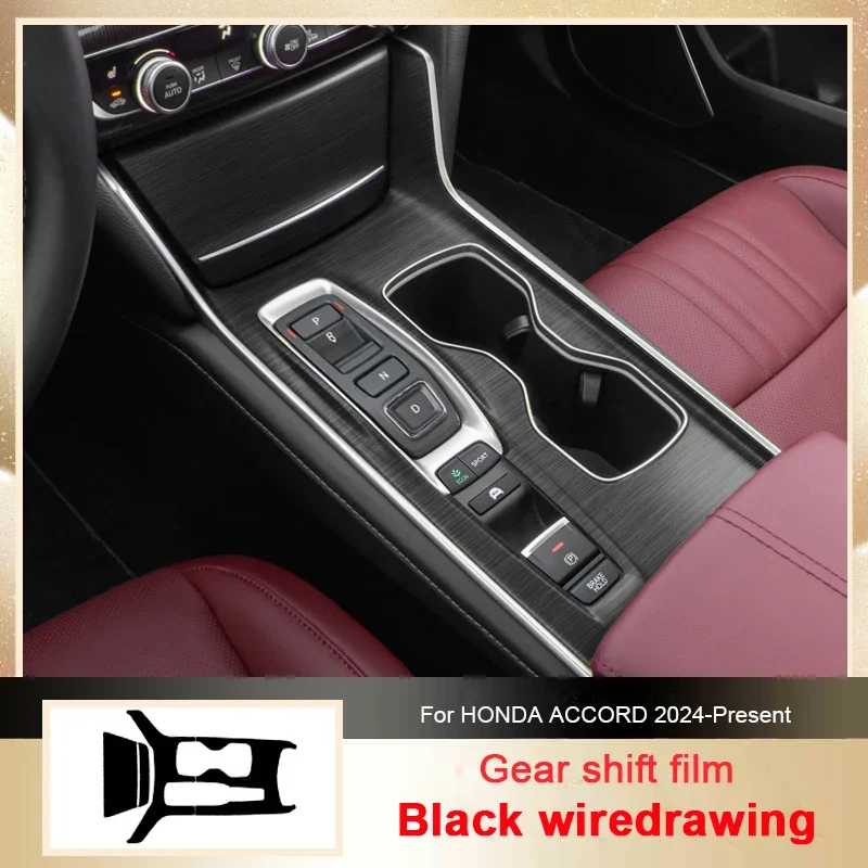 

Car Carbon Black Interior Sticker Lifting Window Panel Decal For HONDA ACCORD 2018-2022 LHD Gear Door Protective Film Accessory