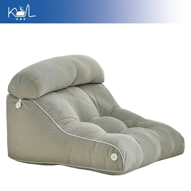 Bed Backrest Pillow for Sitting Up, Soft Lumbar Support Cushion with Adjustable Strap, Removable Washable Cover for Sofa Tatami