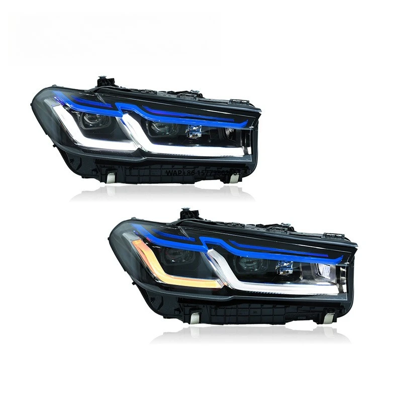

1 Unit for 18-23 5 Series G30 Headlight Modification G30 Thunder M5 Blue Eyebrow High-end LED Headlights