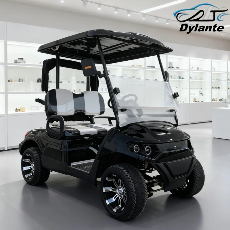 Golf Cart With 12-Inch Off-Road Tires Bluetooth Speakers Manufacturer Affordable Electric Golf Cart Model C 4 Seat Electric Car