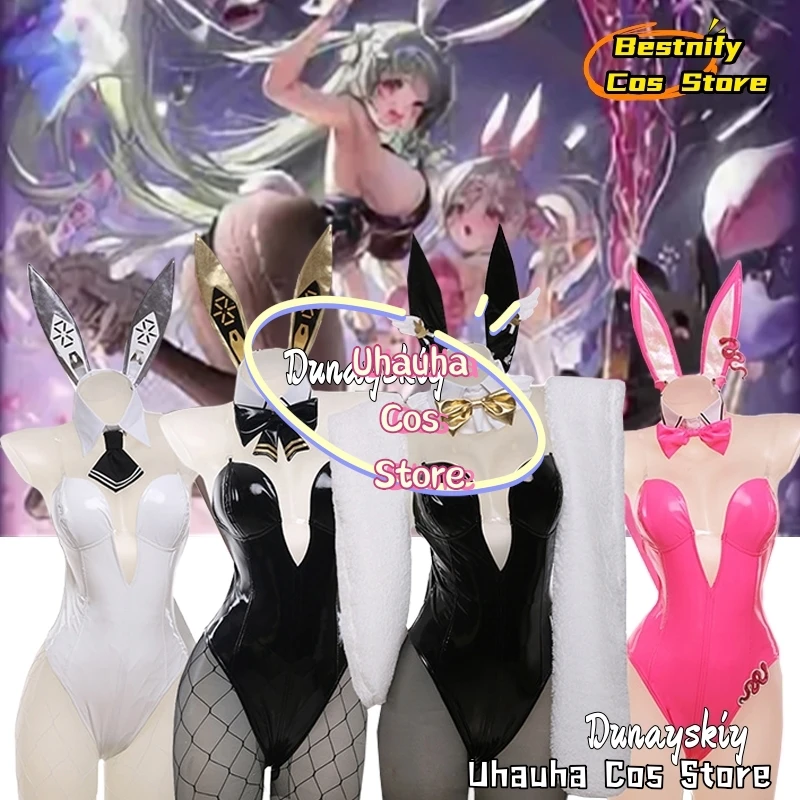 NIKKE The Goddess Of Victory Bunny Girl Cosplay Uniform Pink Black White Jumpsuits Wig Ceductors Costumes Sexy Womans Costume