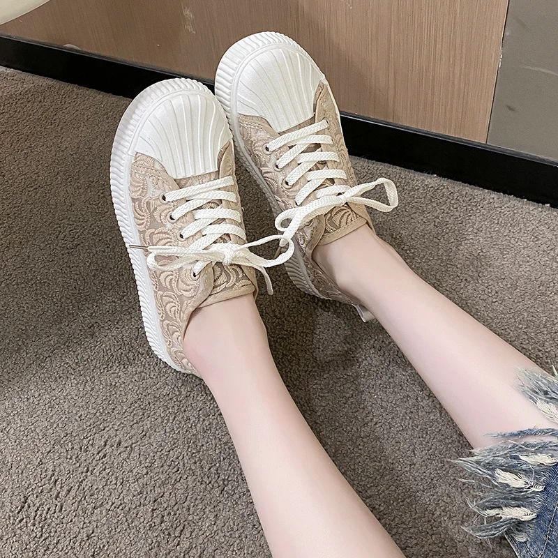 

Summer Women Casual Shoes Soft Portable Sneakers Walking Shoes Flat Soles for Women Breathable Slip on White Shoes