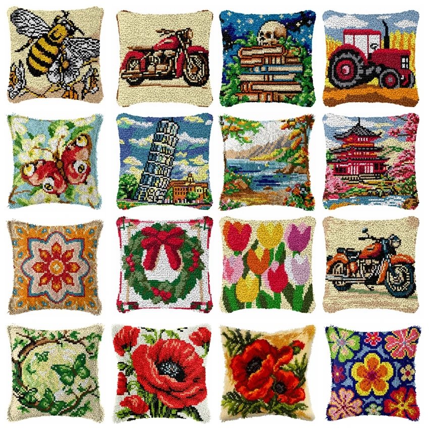 Ganchos broche para cojines y alfombras estilo óleo bordado exterior - imagen 5