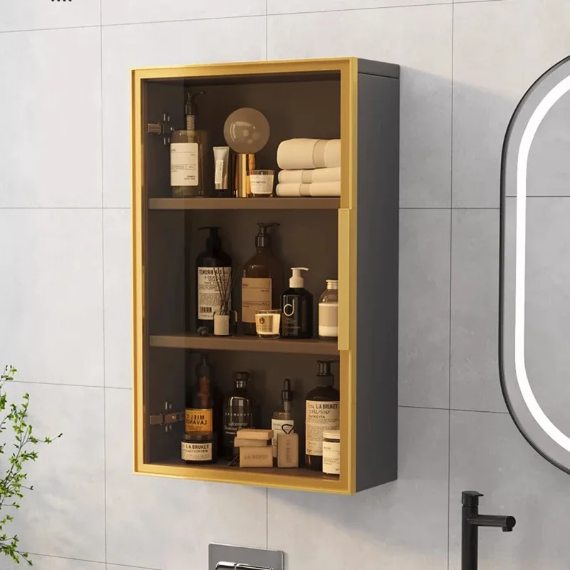 

​Makeup Metal Bathroom Organizer Waterproof Over Toilet Cabinet Wall Mounted Cupboard Service Mobiletto Bagno Room Furniture