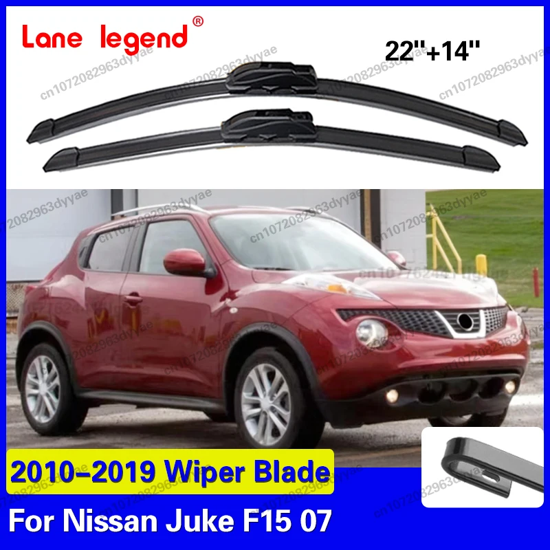 

Car Wiper Blades For Nissan Juke F15 07 2010-2019 Windshield Windscreen Front Window Blades Car Accessories 22"+14"
